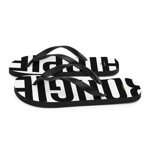Bougie Hippie Black Letters Flip Flops